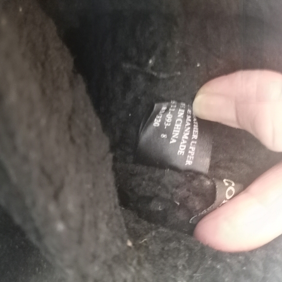 Size 8 vintage Suede Colin Stuart Wedge Leather Boots Lace Up Detail Winter Fall - Picture 15 of 16